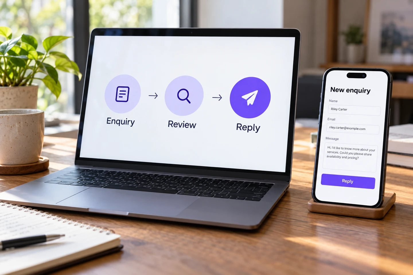 AI & automation realistic concept mockup