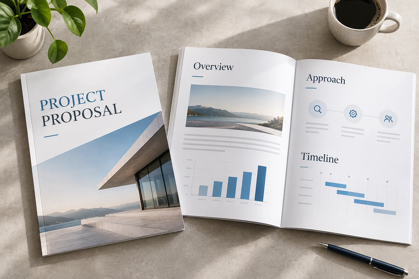 Professional document and editorial layout concept