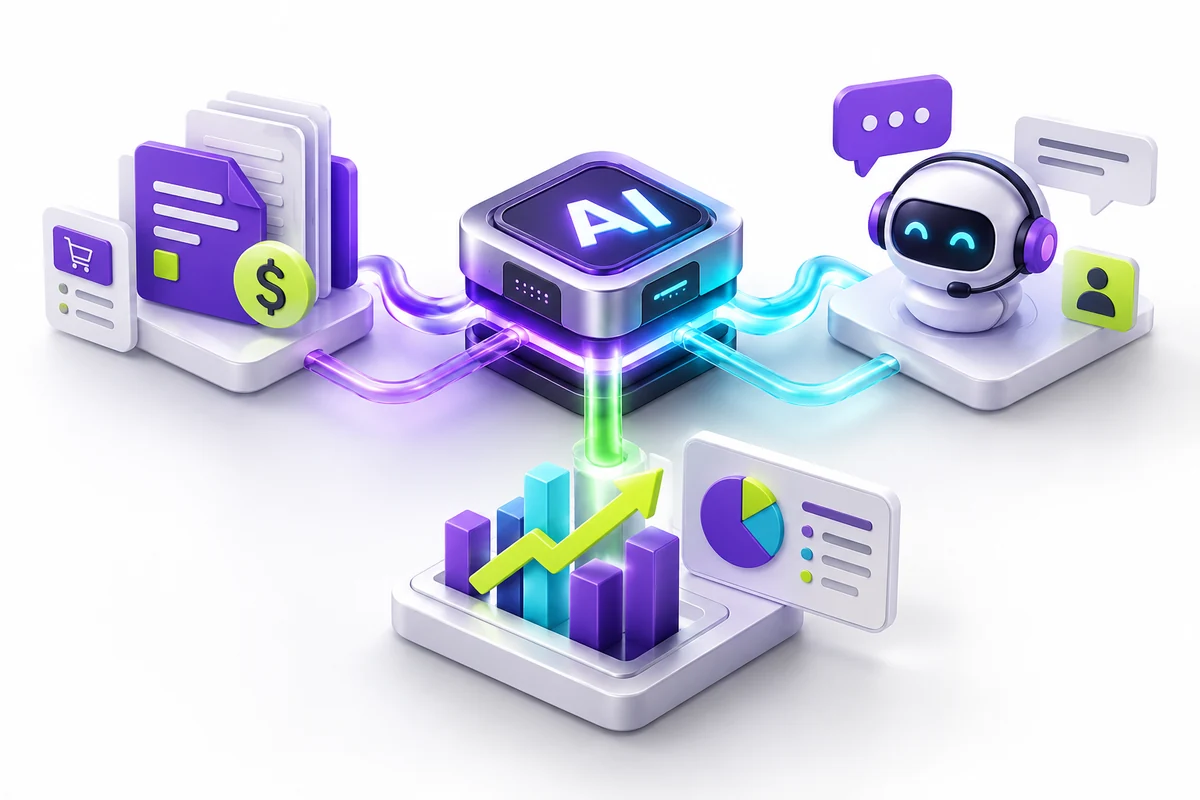 Business AI Automation Setup concept illustration
