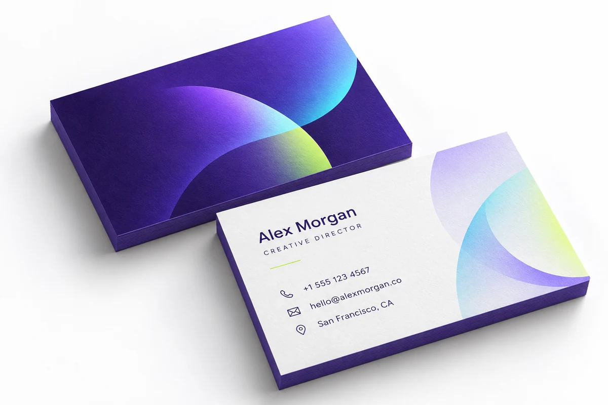 Double-Sided Business Card Design concept illustration