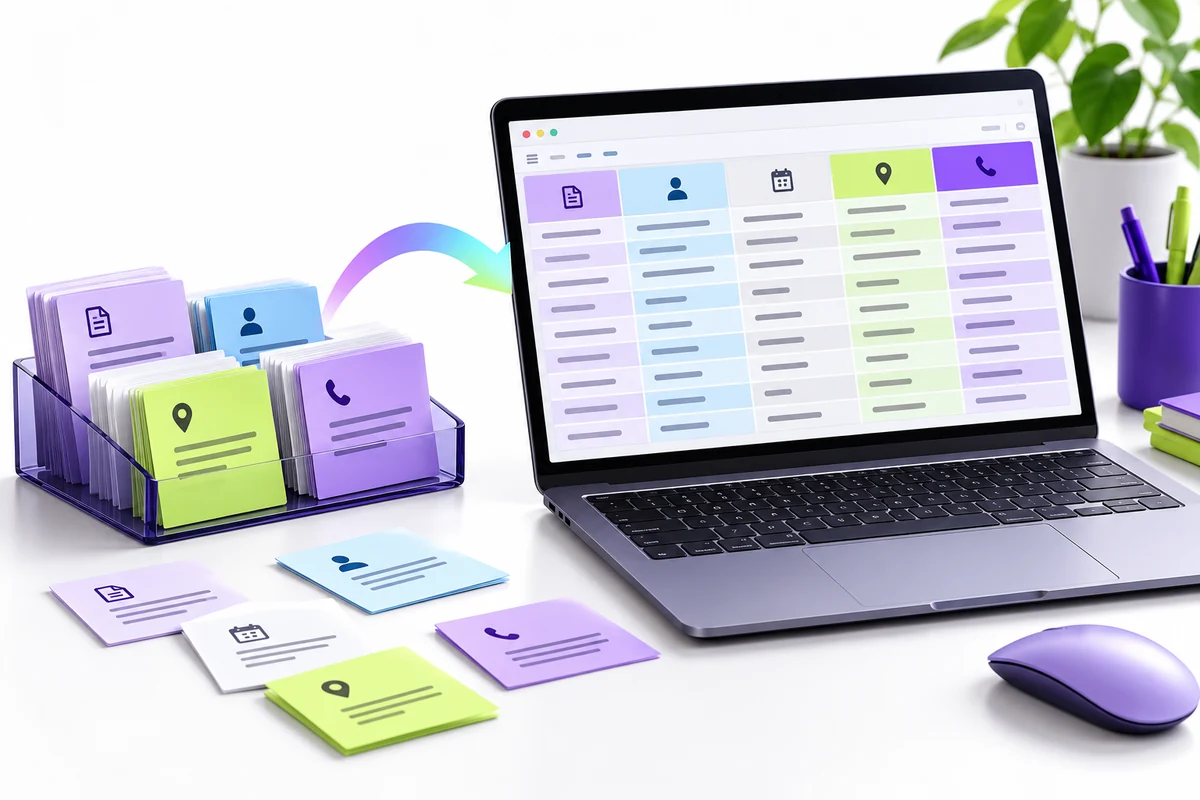 Data Entry into Excel or Sheets concept illustration