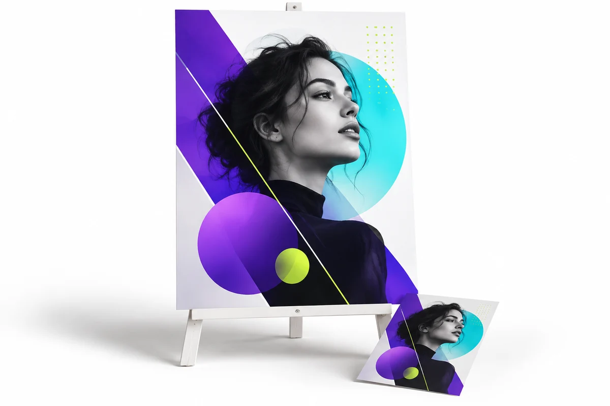 Custom Flyer or Poster Design concept illustration