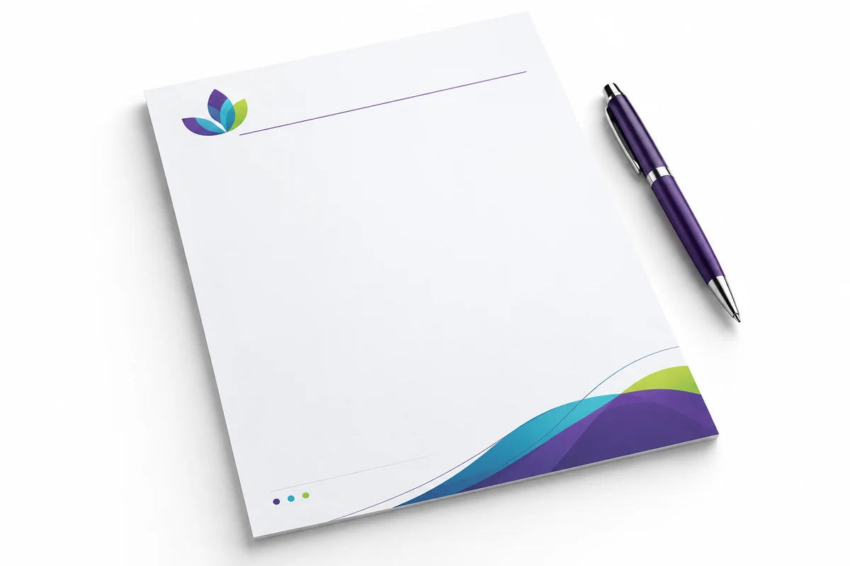 Editable Business Letterhead concept illustration