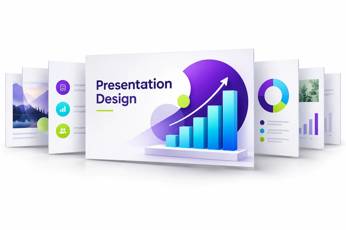 10-Slide Presentation Design concept illustration