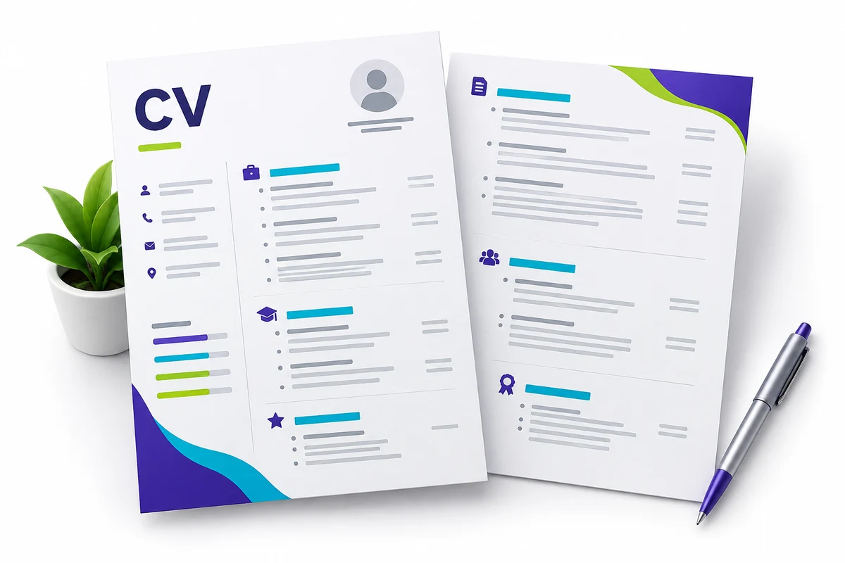 Professional CV Design & Formatting concept illustration