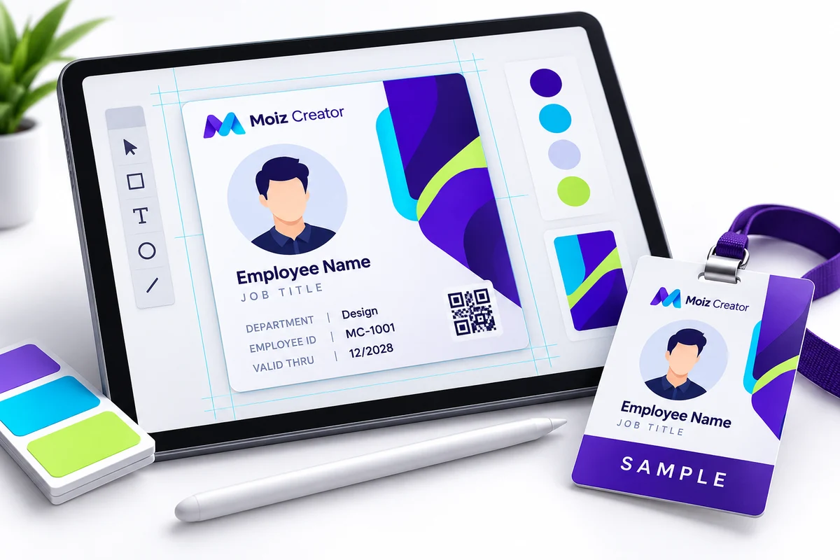 Employee & Member Card Design concept illustration