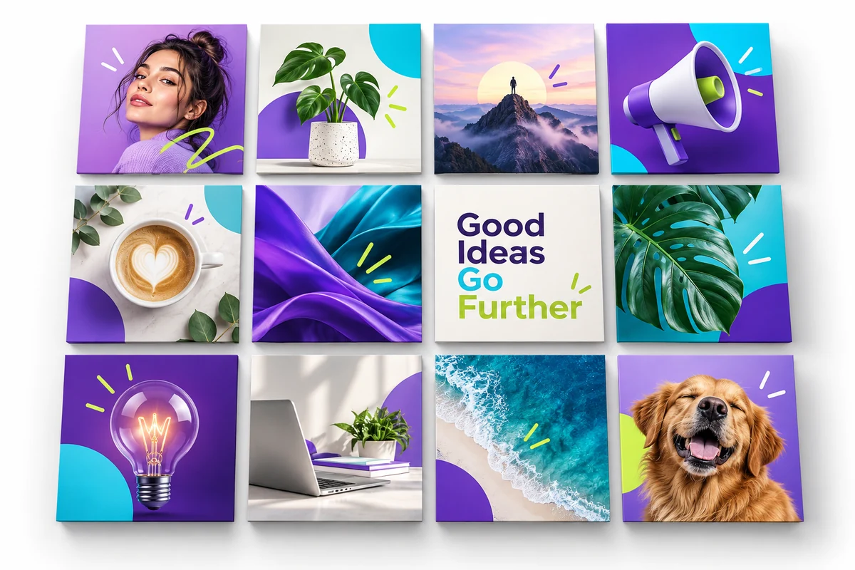 12 Social Media Post Designs concept illustration