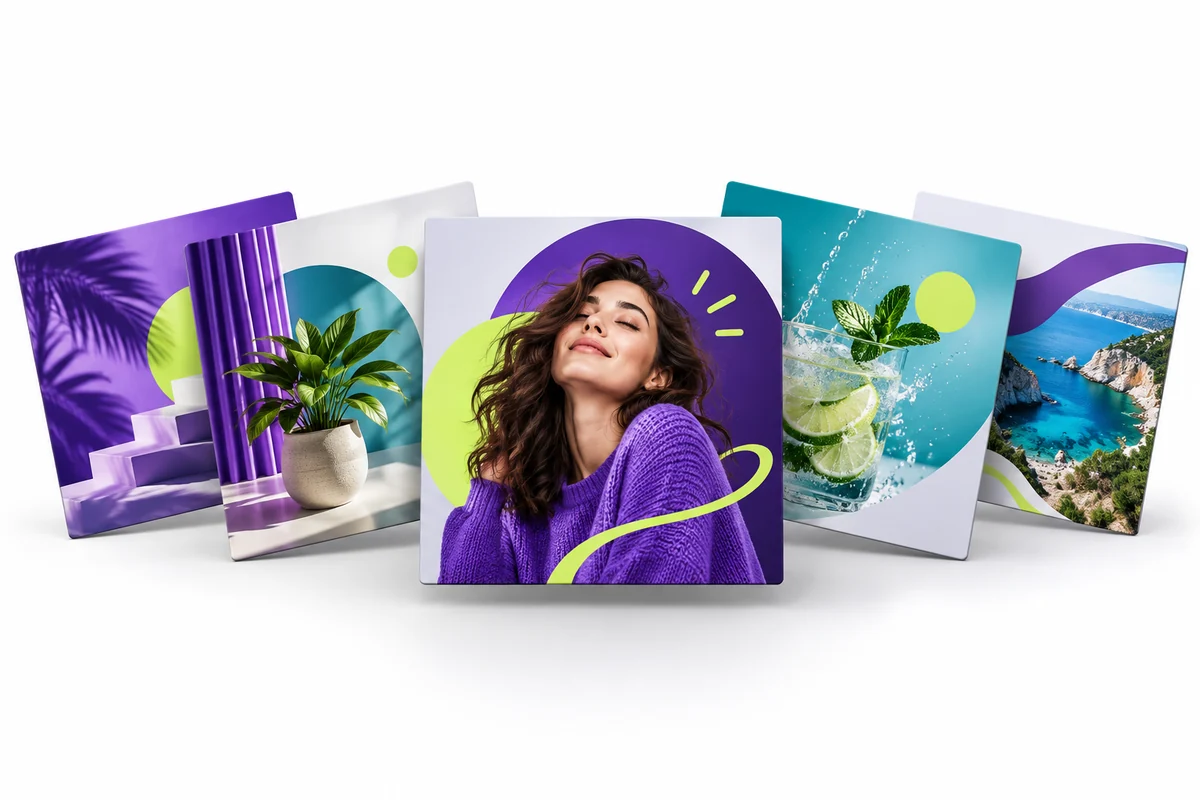 5 Social Media Post Designs concept illustration